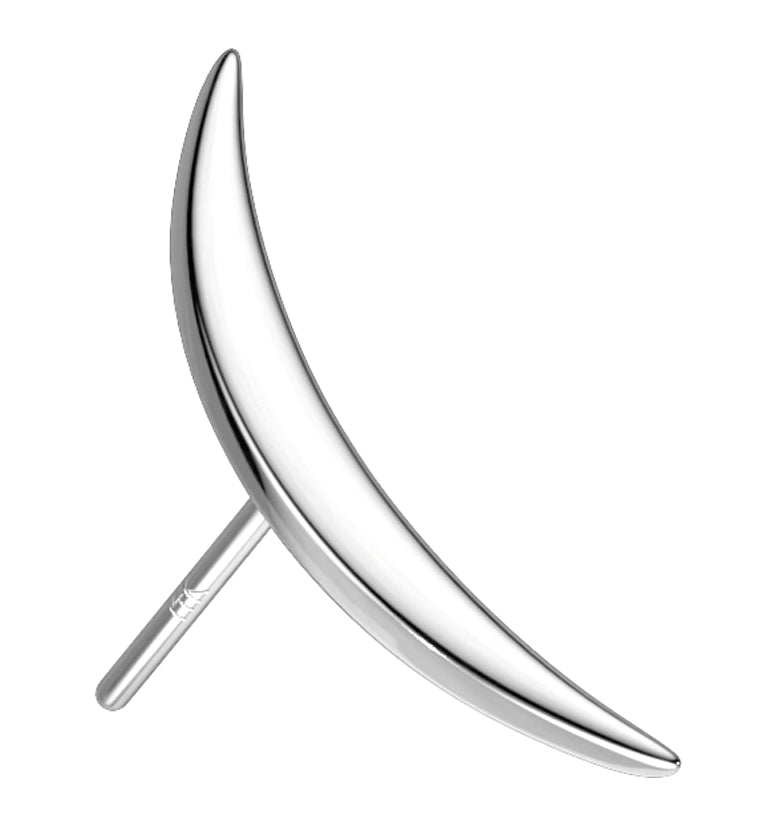 14kt White Gold Curve Threadless Top