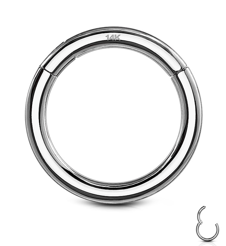 14kt White Gold Hinged Segment Ring