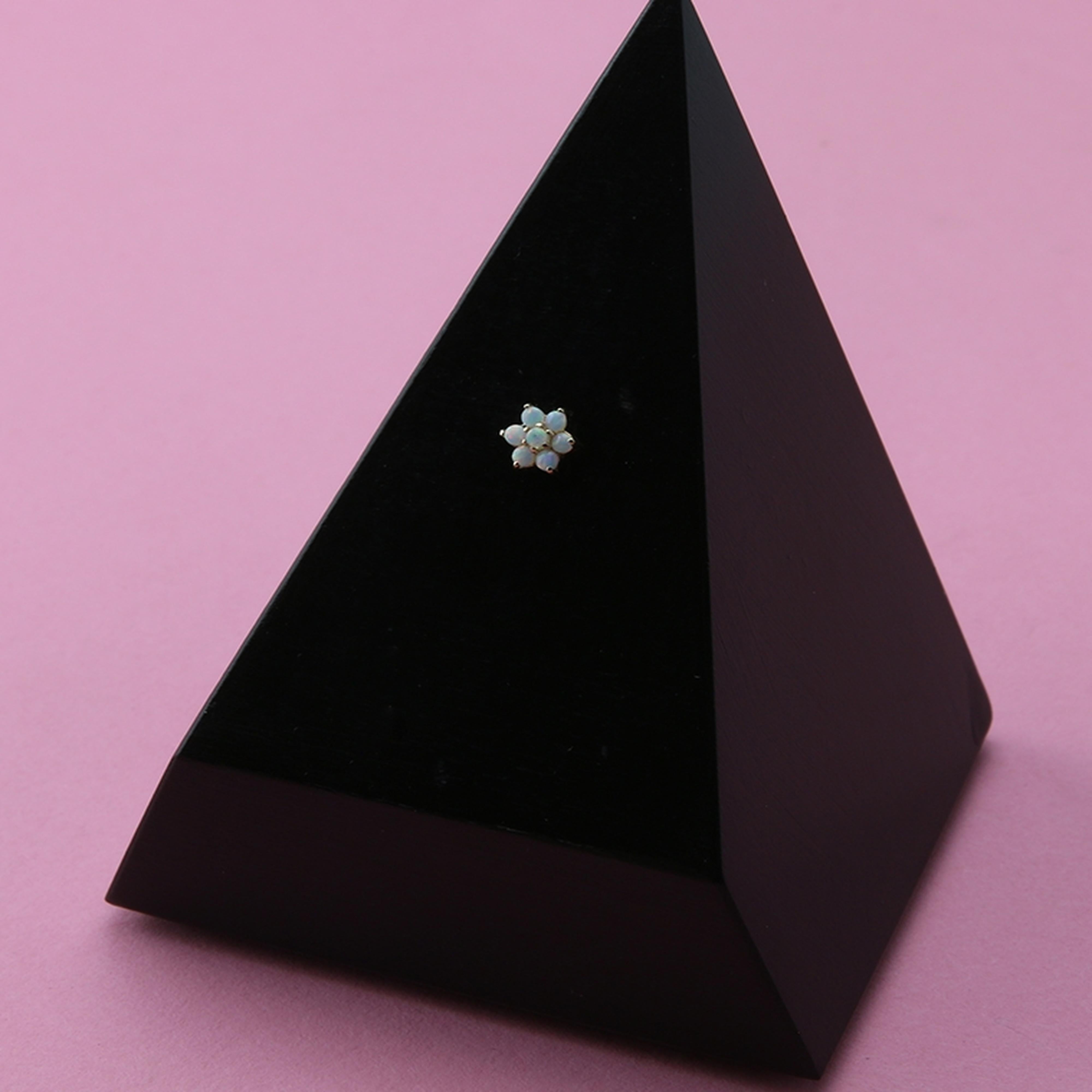 Opalite 14kt Gold Flower Threadless Top