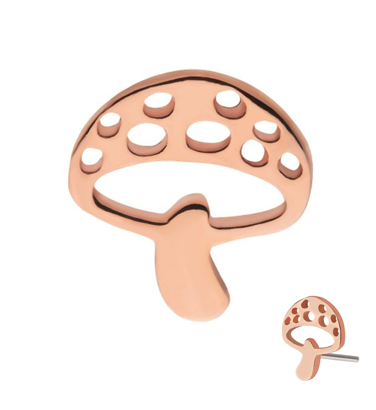 14kt Rose Gold Shroom Threadless Top