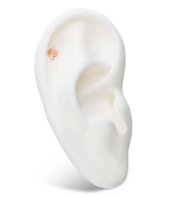 14kt Rose Gold Shroom Threadless Top