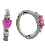 16G Heart Pink Opalite Rook Clicker