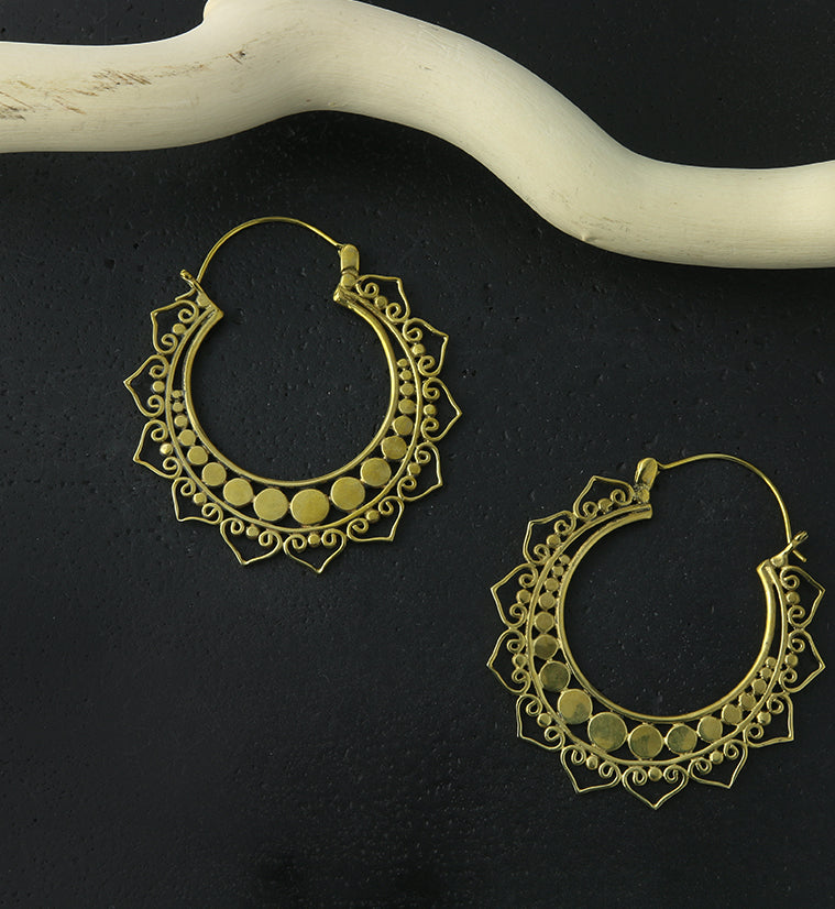 18G Blossom Brass Hangers / Earrings