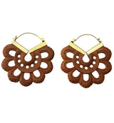 18G Flower Wooden Hangers / Earrings