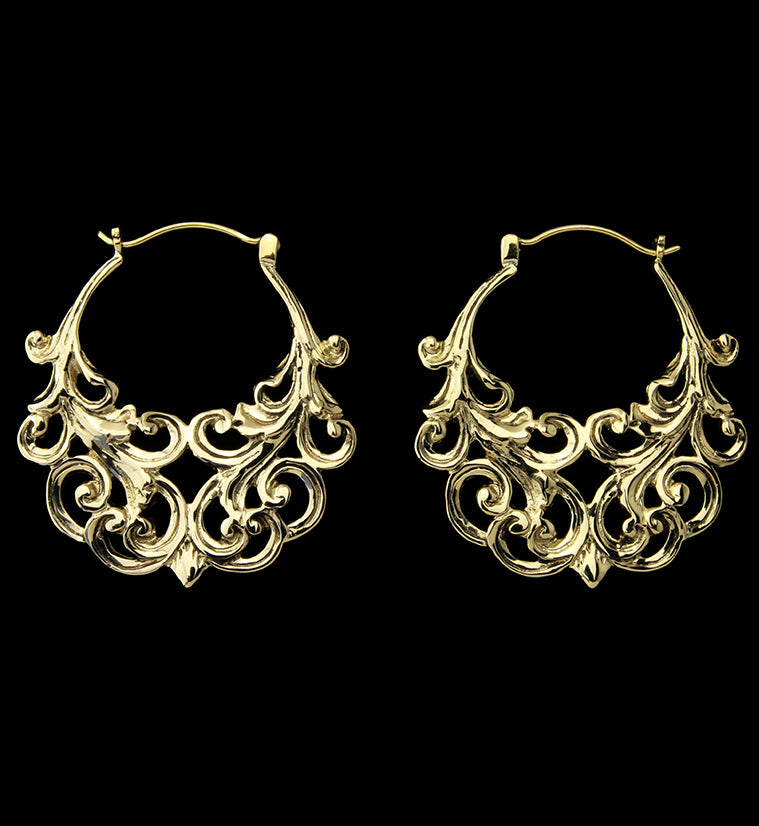 18G Golden Lattice Brass Hangers / Earrings