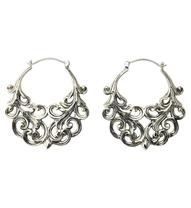 18G Silver Lattice Brass Hangers / Earrings