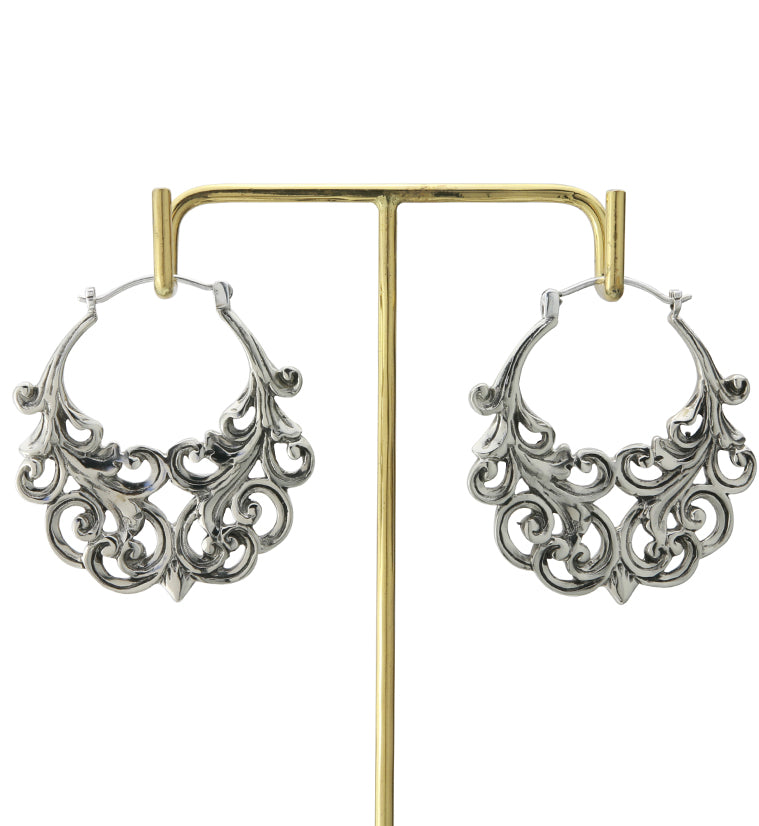 18G Silver Lattice Brass Hangers / Earrings