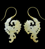 18G Sprig Brass MOP Hangers / Earrings