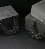 18G Steampunk Black Brass Earrings