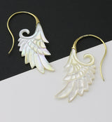 18G Wing Brass MOP Hangers / Earrings