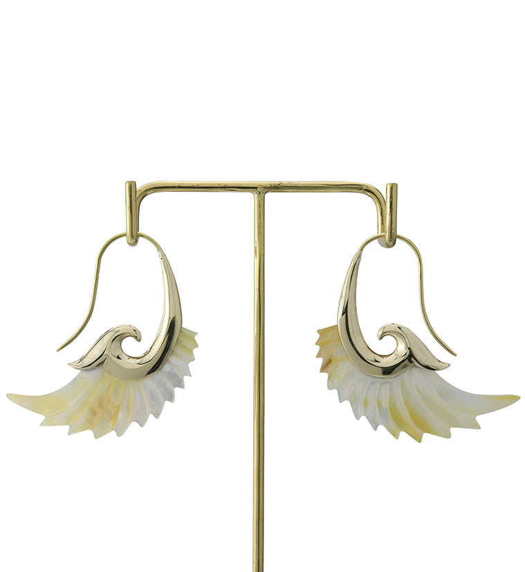 18G Aileron Brass MOP Hangers / Earrings