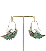 18G Aileron White Brass Abalone Hangers / Earrings