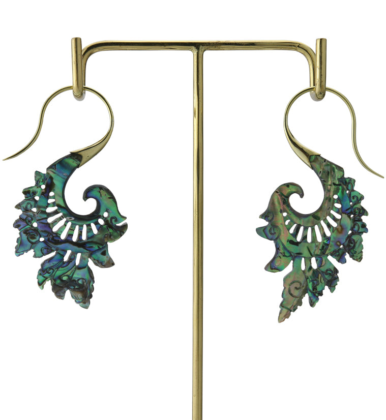 18G Alary Brass Abalone Hangers / Earrings