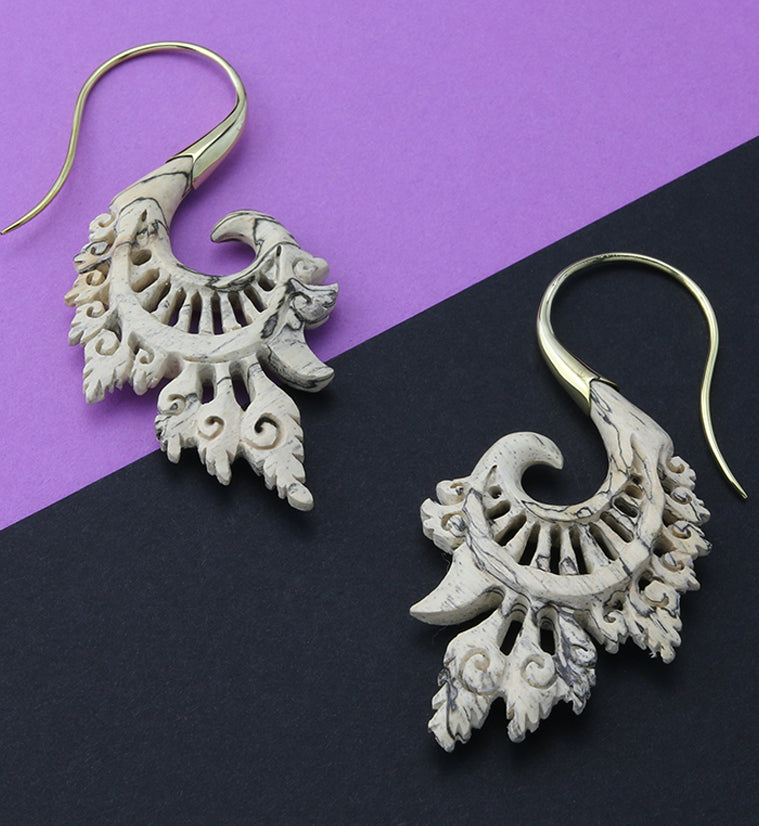 18G Alary Brass Tamarind Wood Hangers / Earrings