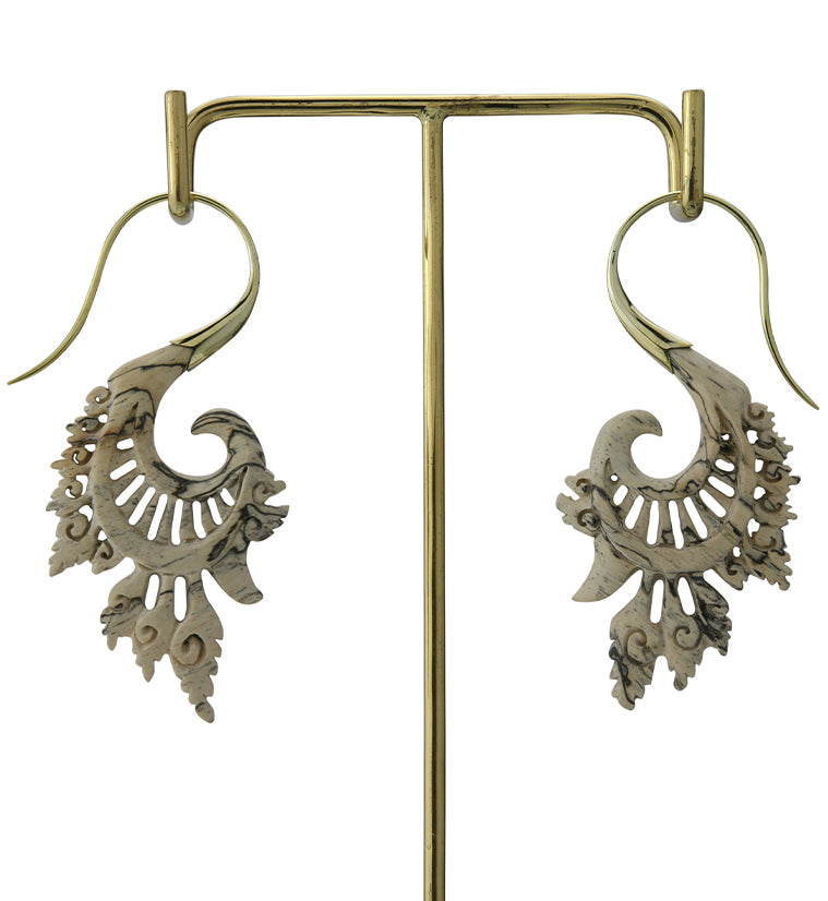 18G Alary Brass Tamarind Wood Hangers / Earrings