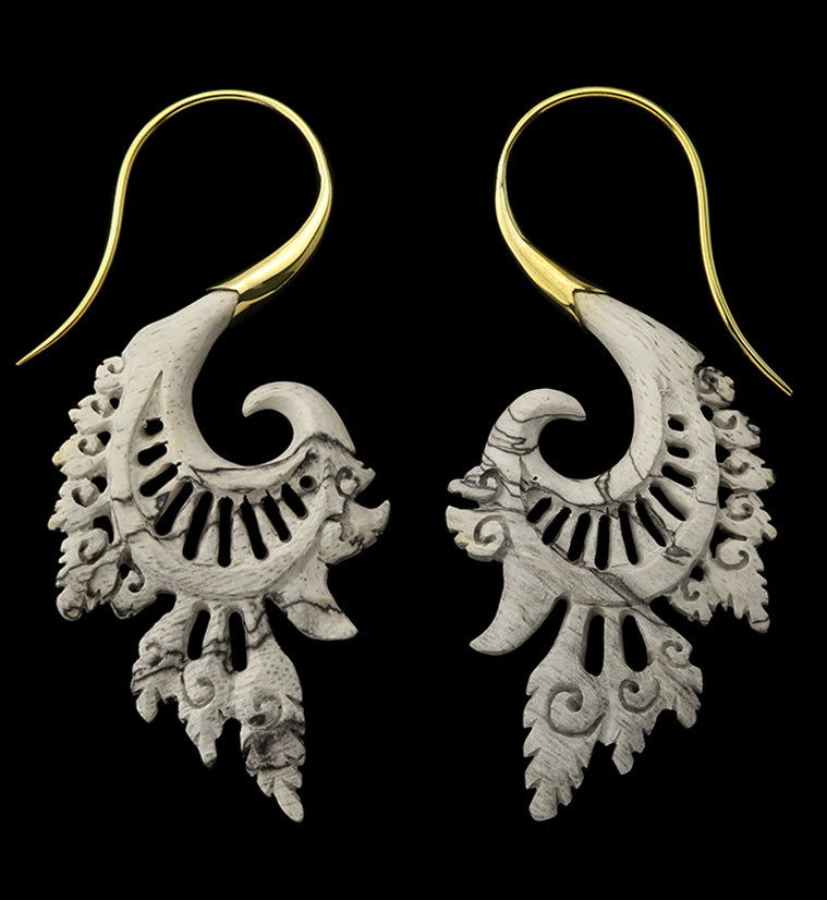 18G Alary Brass Tamarind Wood Hangers / Earrings