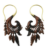 18G Alary Brass Wood Hangers / Earrings