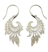 18G Alary White Brass MOP Hangers / Earrings
