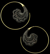 18G Baroque Horn Brass Hangers / Earrings