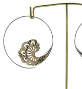 18G Baroque White Brass Tamarind Wood Hangers / Earrings