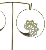 18G Florid Brass MOP Hangers / Earrings