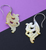18G Lush White Brass MOP Hangers / Earrings