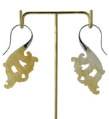 18G Lush White Brass MOP Hangers / Earrings