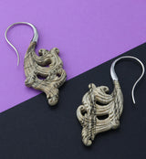 18G Lush White Brass Tamarind Wood Hangers / Earrings