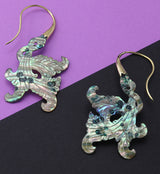 18G Opulent Brass Abalone Hangers / Earrings