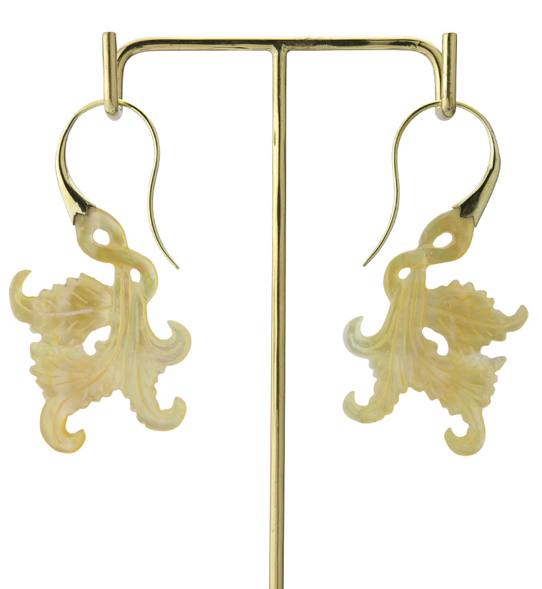 18G Opulent Brass MOP Hangers / Earrings