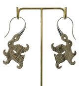18G Opulent White Brass Tamarind Wood Hangers / Earrings