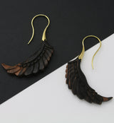 18G Pinion Brass Wood Hangers / Earrings