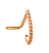 18G Rose Gold PVD Beaded Line Nose Curve