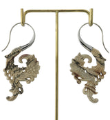 18G Sprig White Brass Tamarind Wood Hangers / Earrings