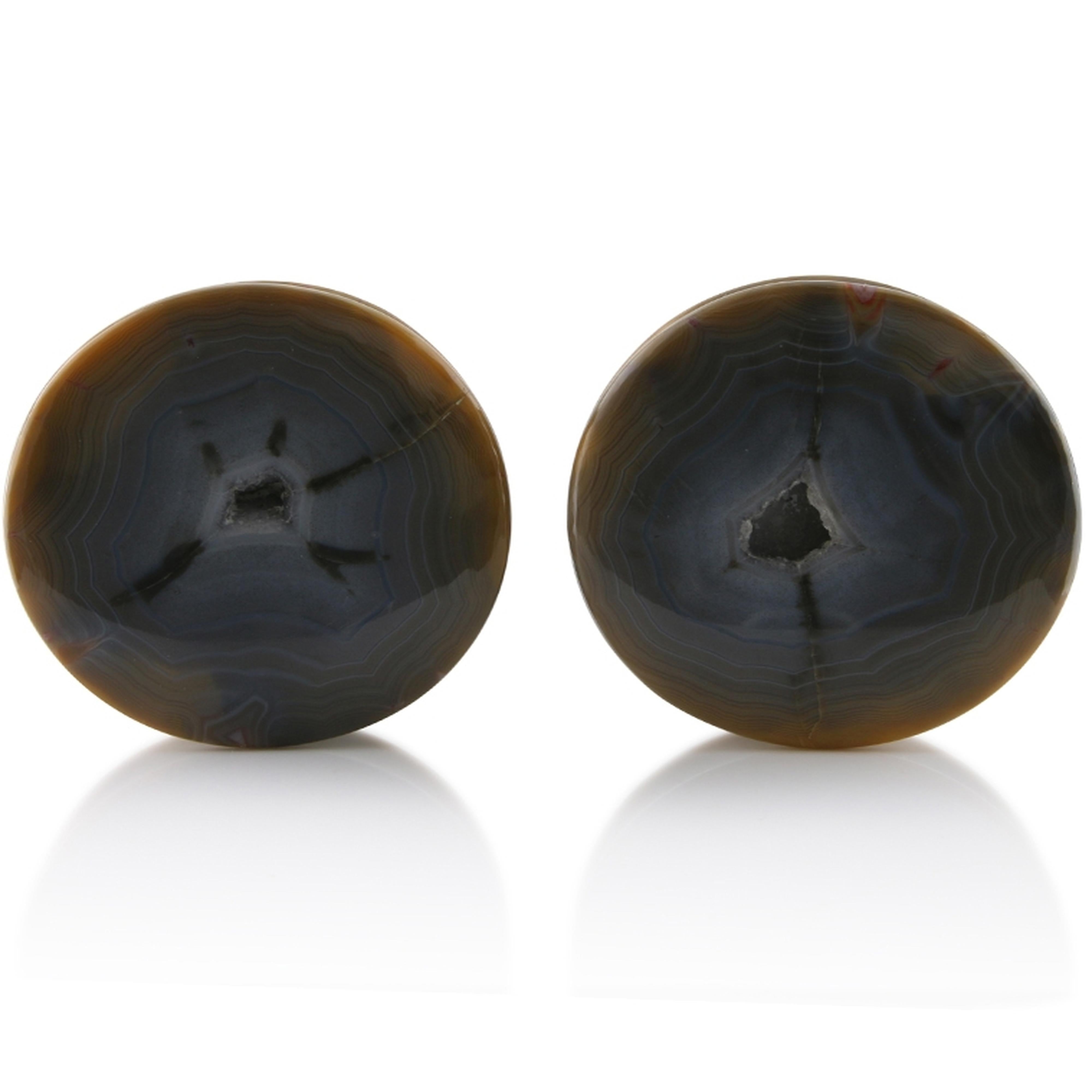 Geode Moroccan Seam Agate Stone Plugs (43mm)