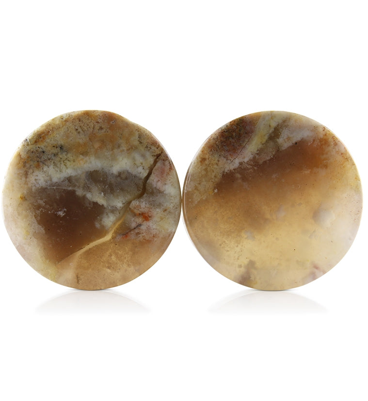 Graveyard Point Plume Agate Stone Plugs V2
