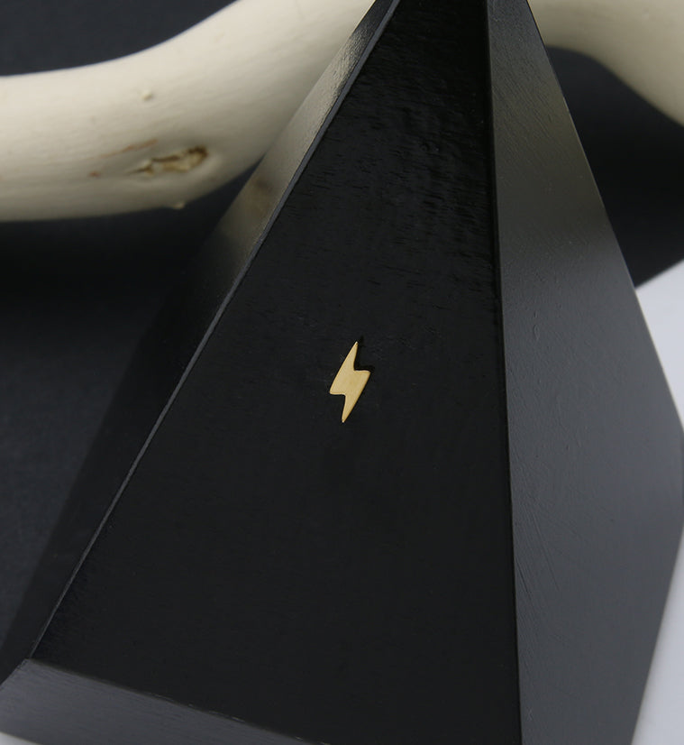 24kt Gold PVD Titanium Electric Bolt Threadless Top