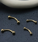 24kt Gold PVD Titanium Curved Barbell