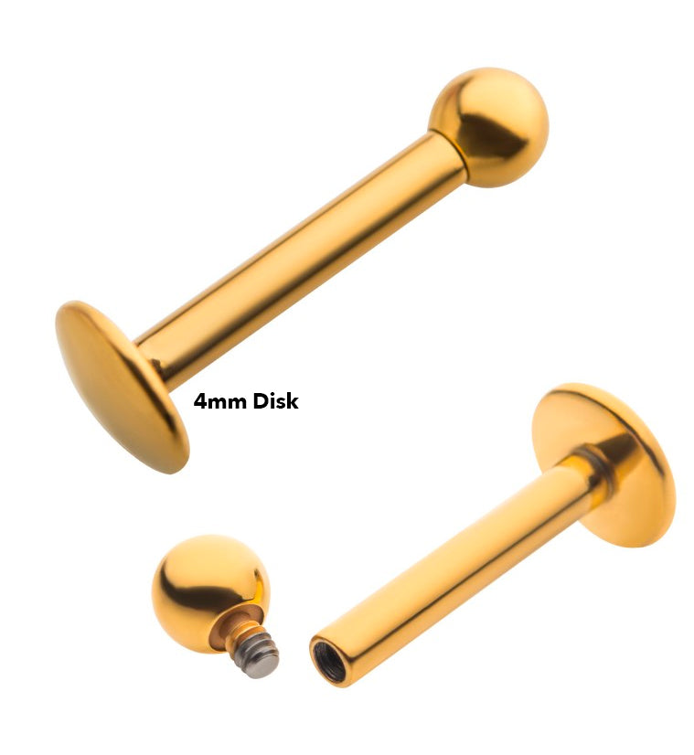 24kt Gold PVD Titanium Labret