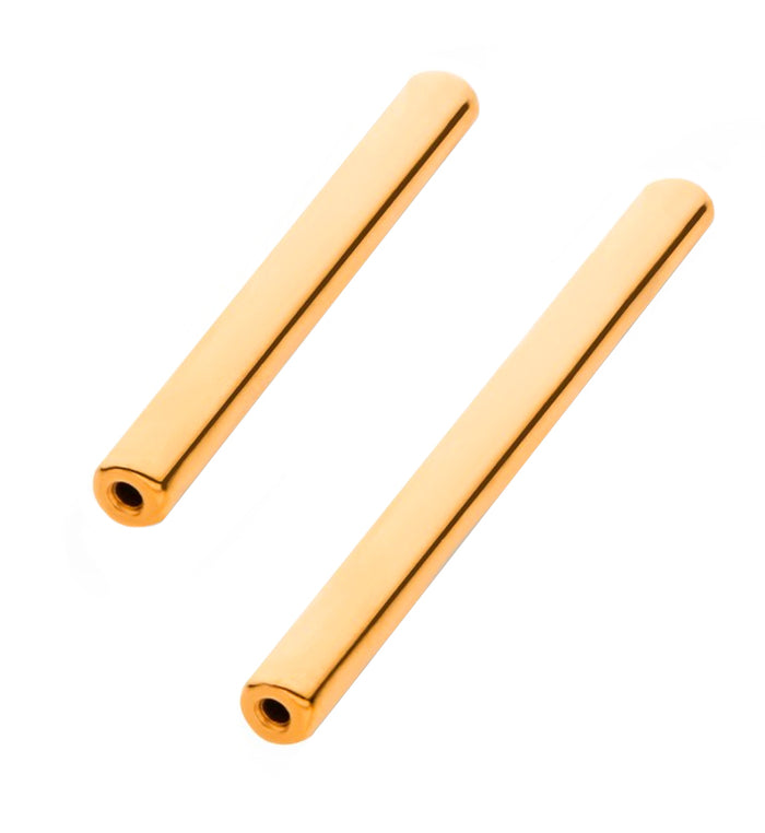 24kt Gold PVD Titanium Threadless Bar