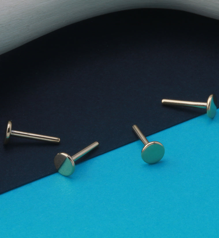 24kt Gold PVD 16G Titanium Threadless Labret (Back Only)