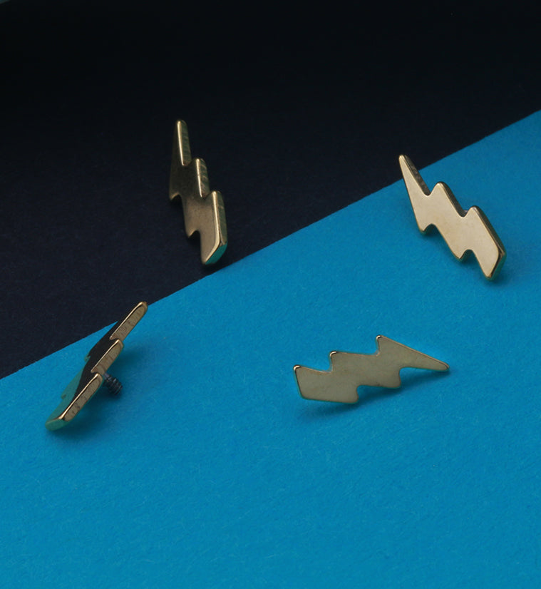 24k Gold PVD Titanium Electric Bolt Internally Threaded Top