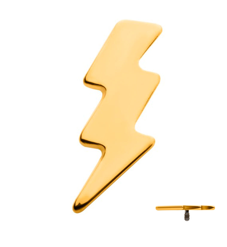 24k Gold PVD Titanium Electric Bolt Internally Threaded Top