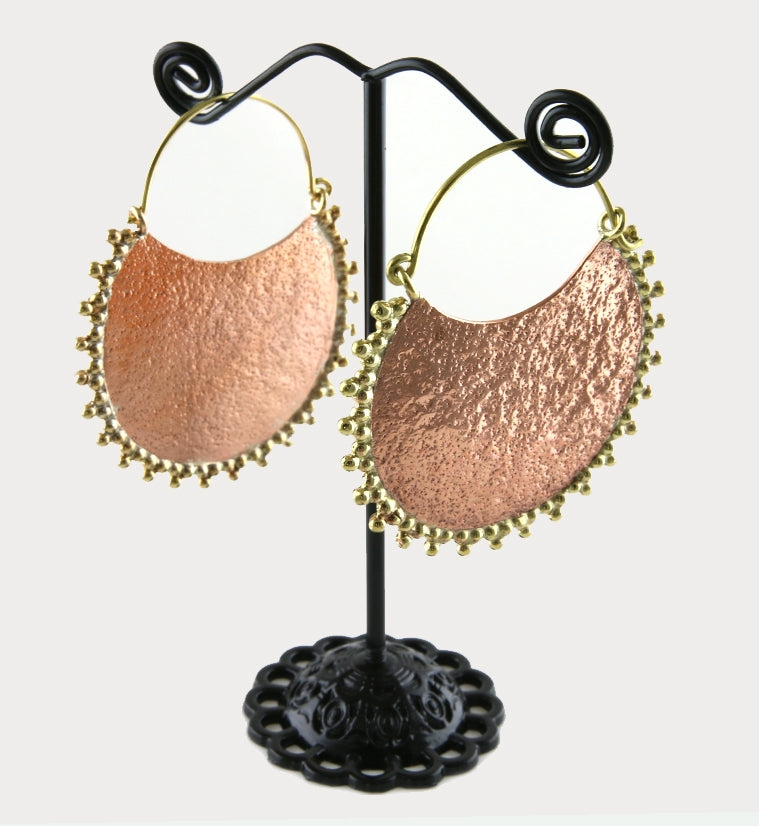 18G Russet Beaded Brass Hangers / Earrings