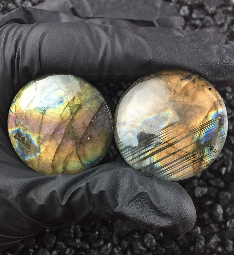 Labradorite Stone Plugs (1 & 1/4" - 32mm)