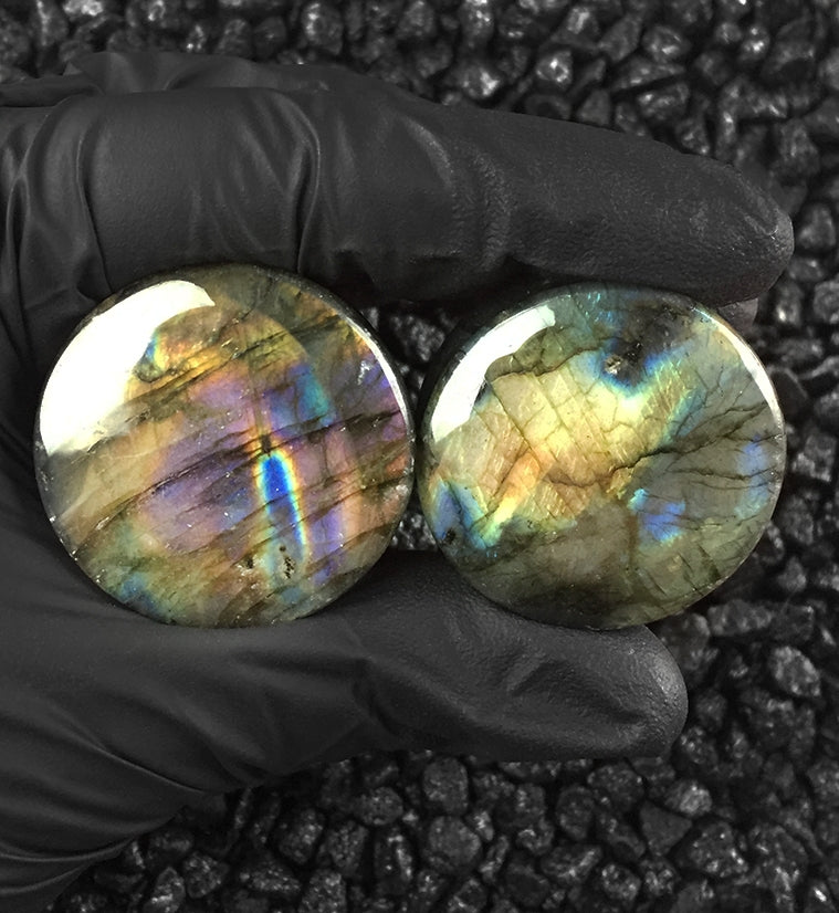 Labradorite Stone Plugs (1 & 1/4" - 32mm)