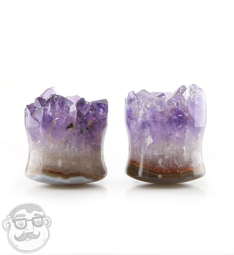 Raw Amethyst Plugs 3/4"