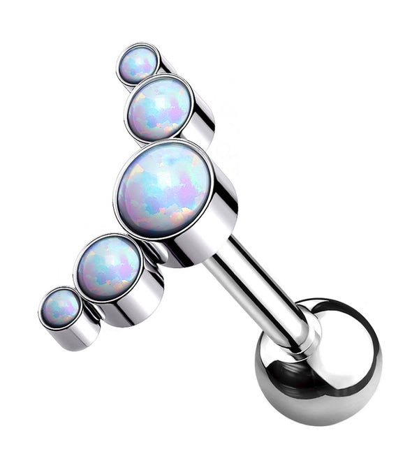 Opalite Quinary Titanium Cartilage Barbell
