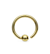 14kt Gold Fixed Ball Captive Bead Ring