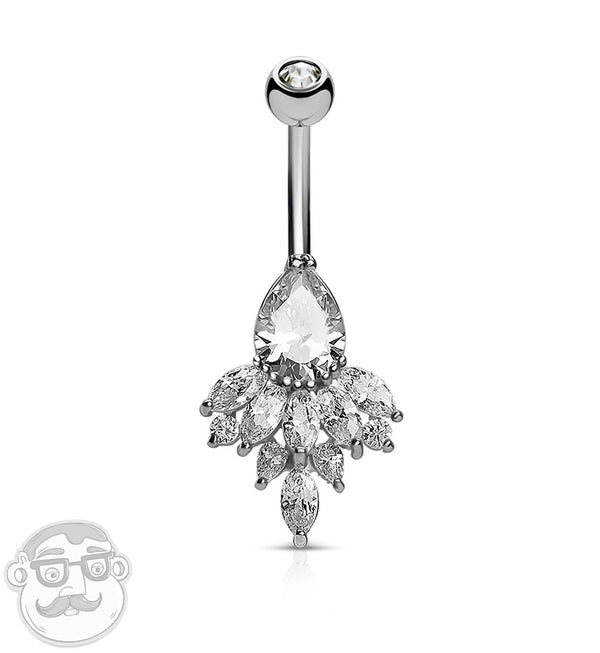 Marquise CZ Belly Button Ring